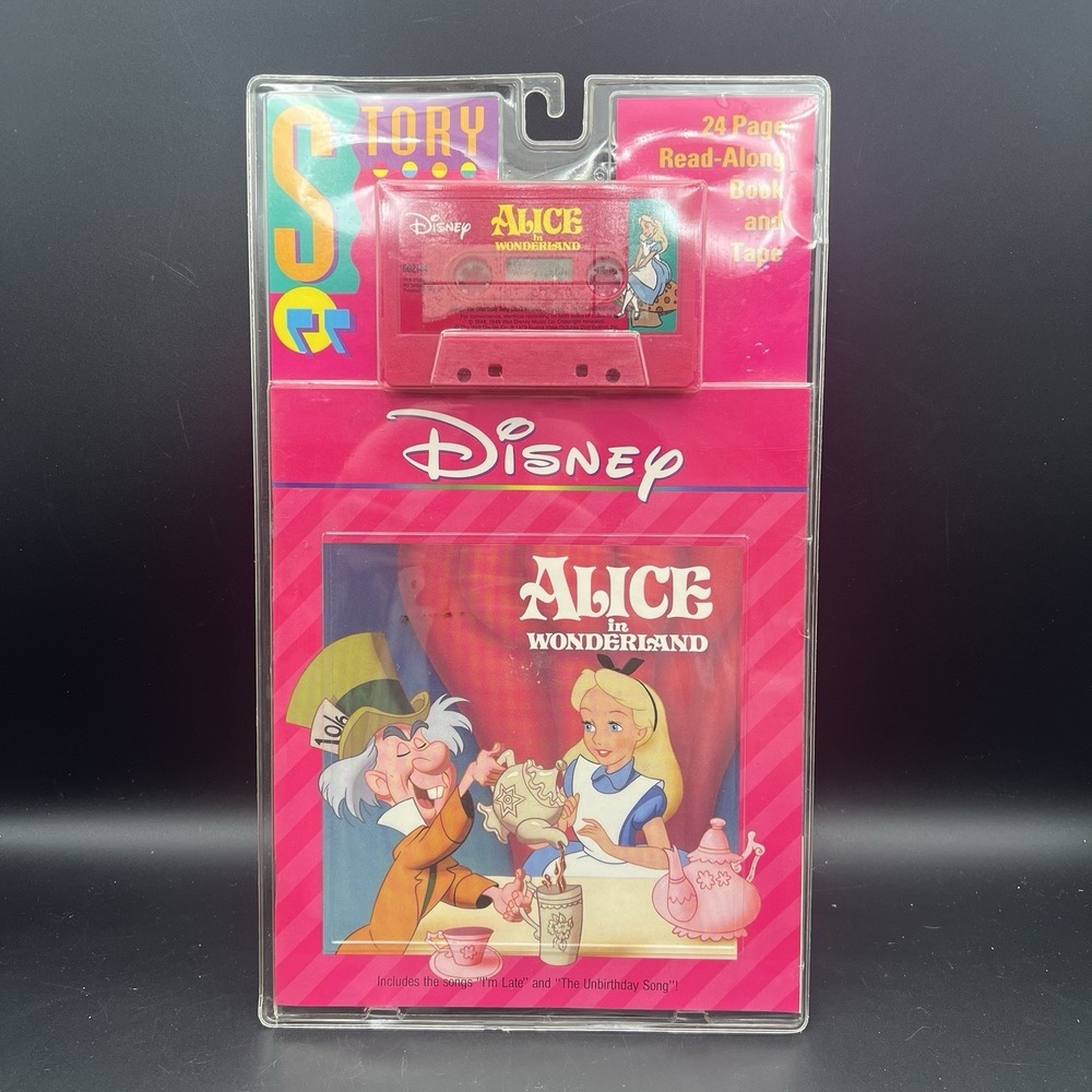 Disney Alice In Wonderland‎ Read-Along Book with Cassette Tape Vintage 1979 NEW